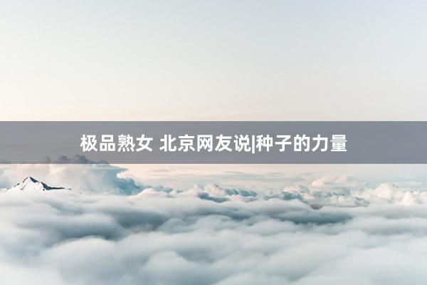 极品熟女 北京网友说|种子的力量