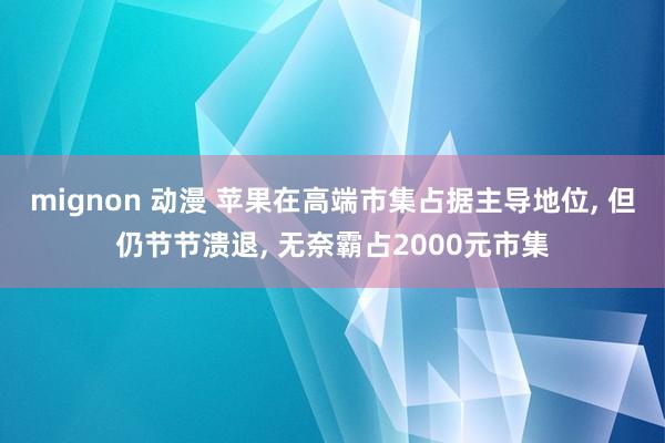 mignon 动漫 苹果在高端市集占据主导地位， 但仍节节溃退， 无奈霸占2000元市集