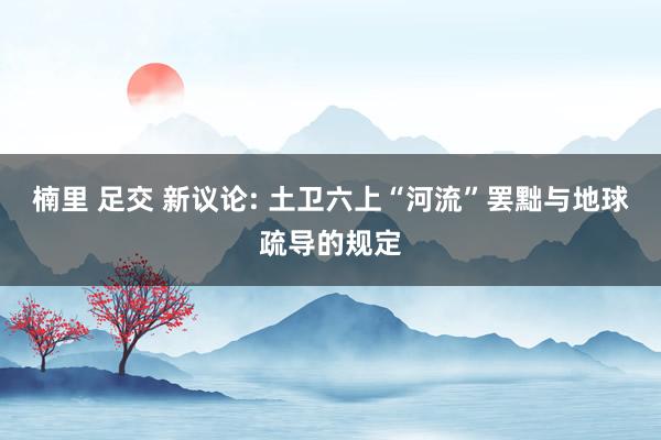 楠里 足交 新议论: 土卫六上“河流”罢黜与地球疏导的规定